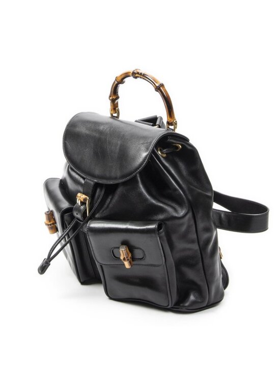 Gucci Rajibanbu Backpack Black Calfskin Leather